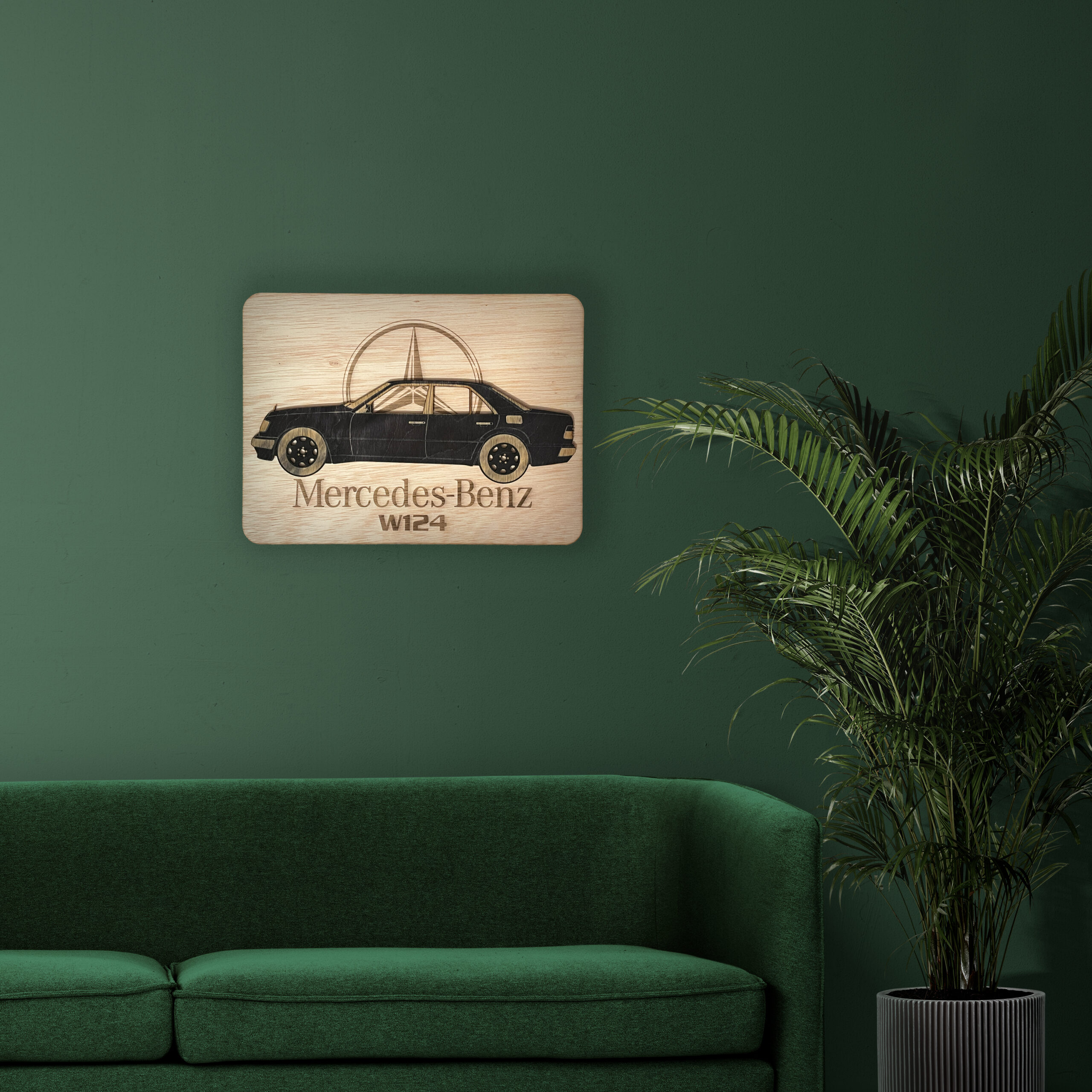 Drewniany model Twojego samochodu w ramce