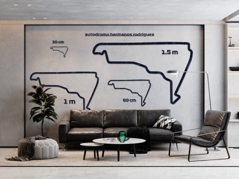 Meksyk - drewniana mapa toru na ścianę