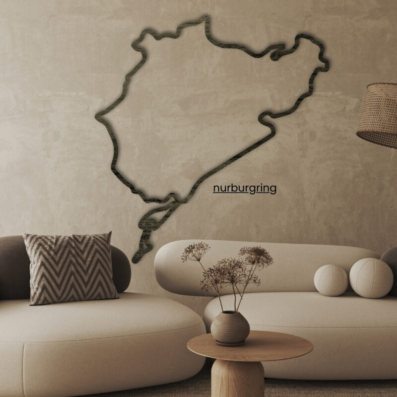 Dowolny tor - drewniana mapa toru na ścianę