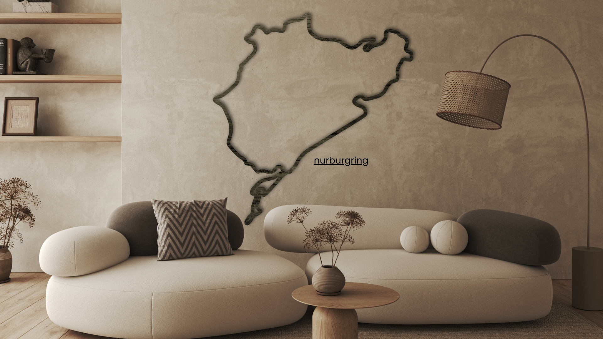 Nürburgring - drewniana mapa toru - ozdoba i prezent F1