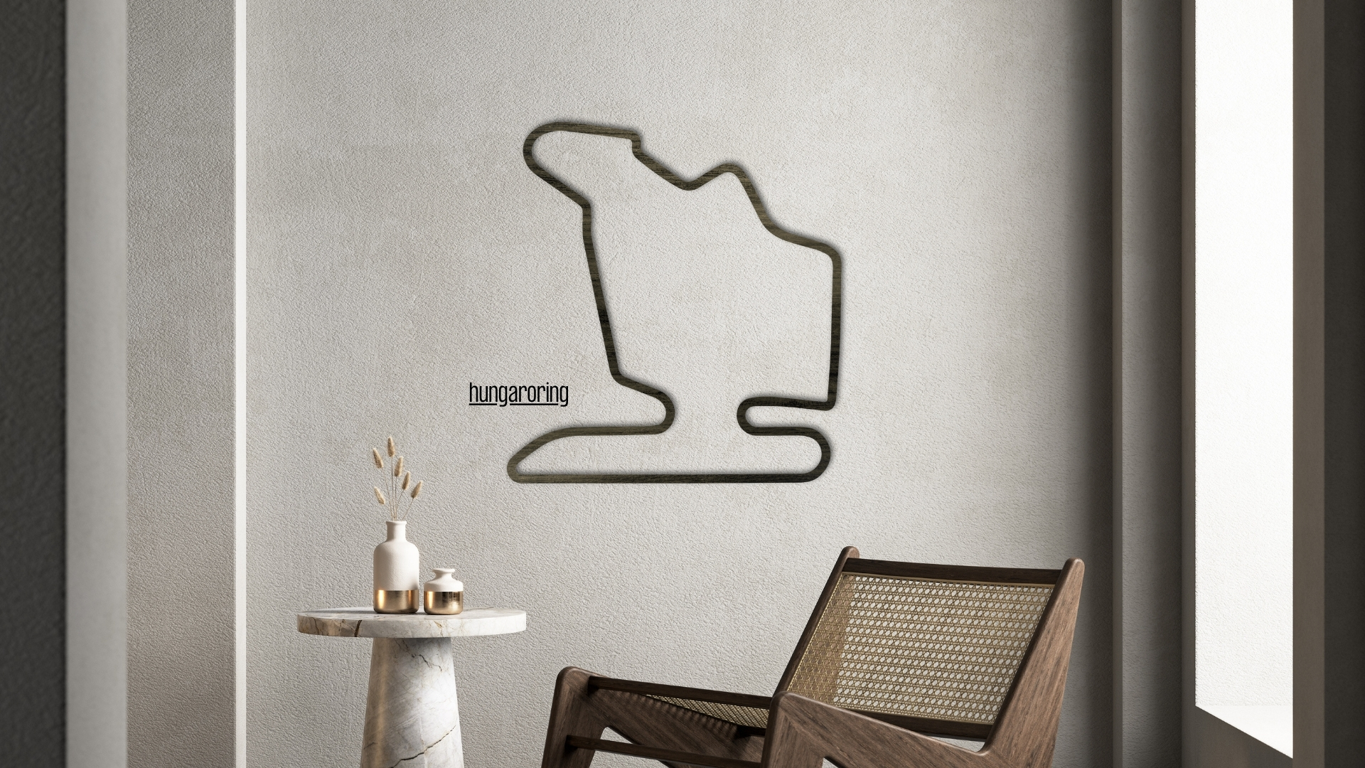 Hungaroring- drewniana mapa toru wyścigowego - ozdoba i prezent F1