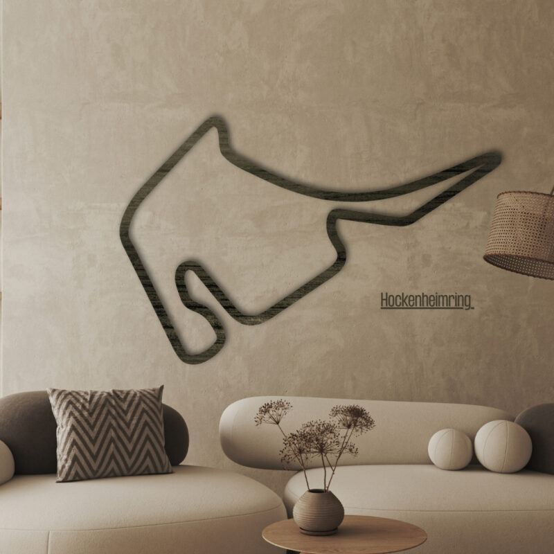 Hockenheim - drewniana mapa toru na ścianę