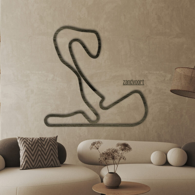 Zandvoort - drewniana mapa toru na ścianę