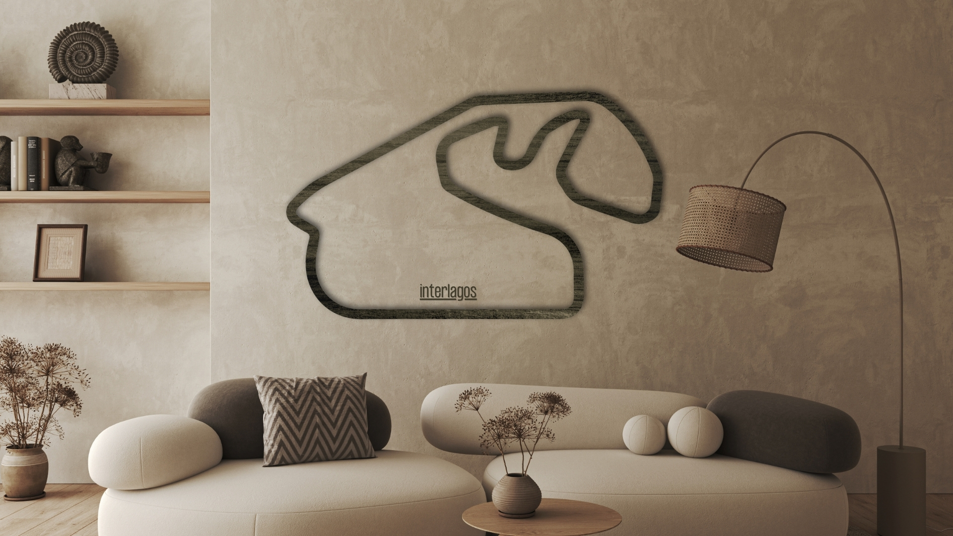 Interlagos - drewniana mapa toru - ozdoba i prezent F1