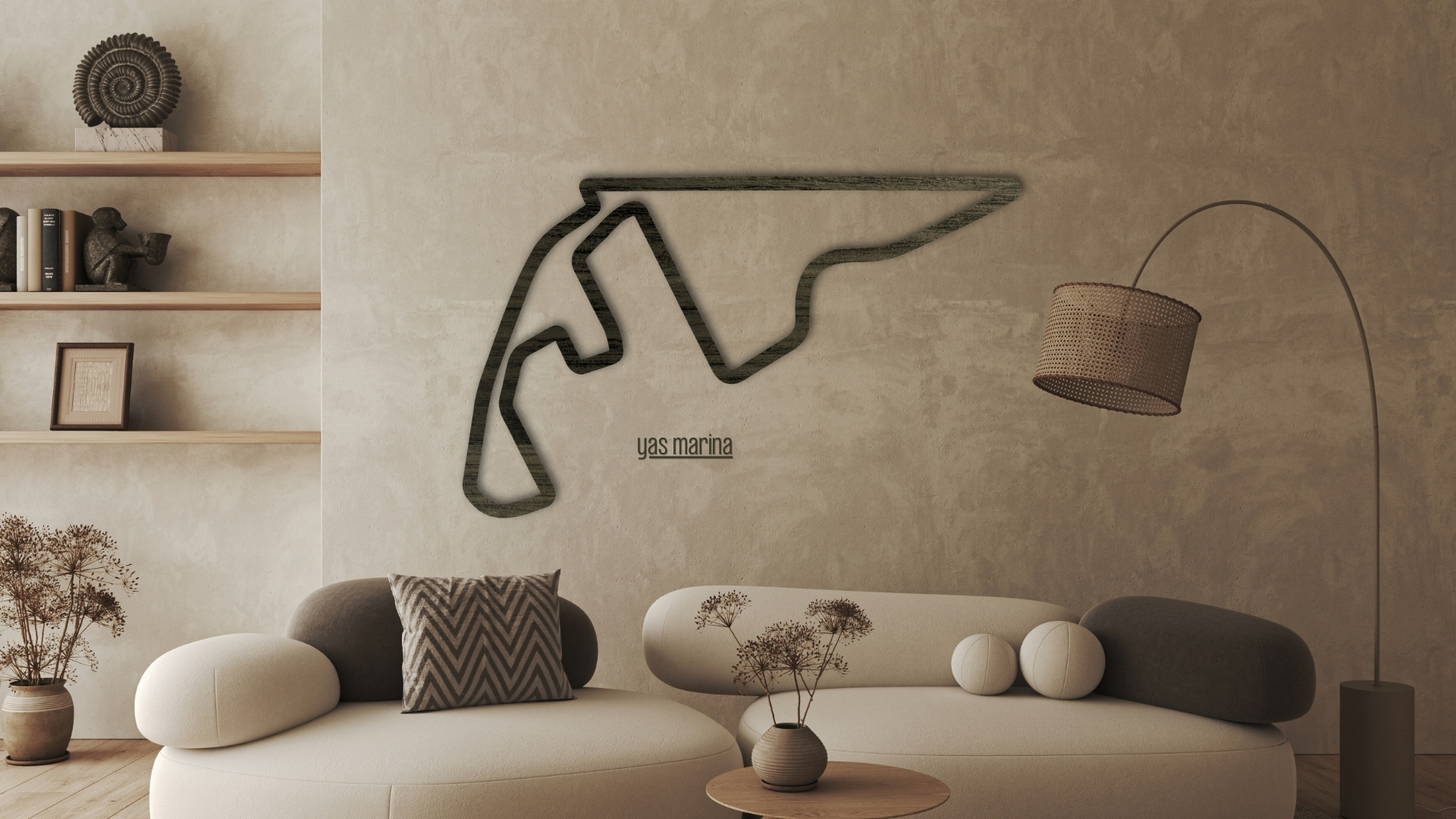 Yas Marina - drewniana mapa toru - ozdoba i prezent F1