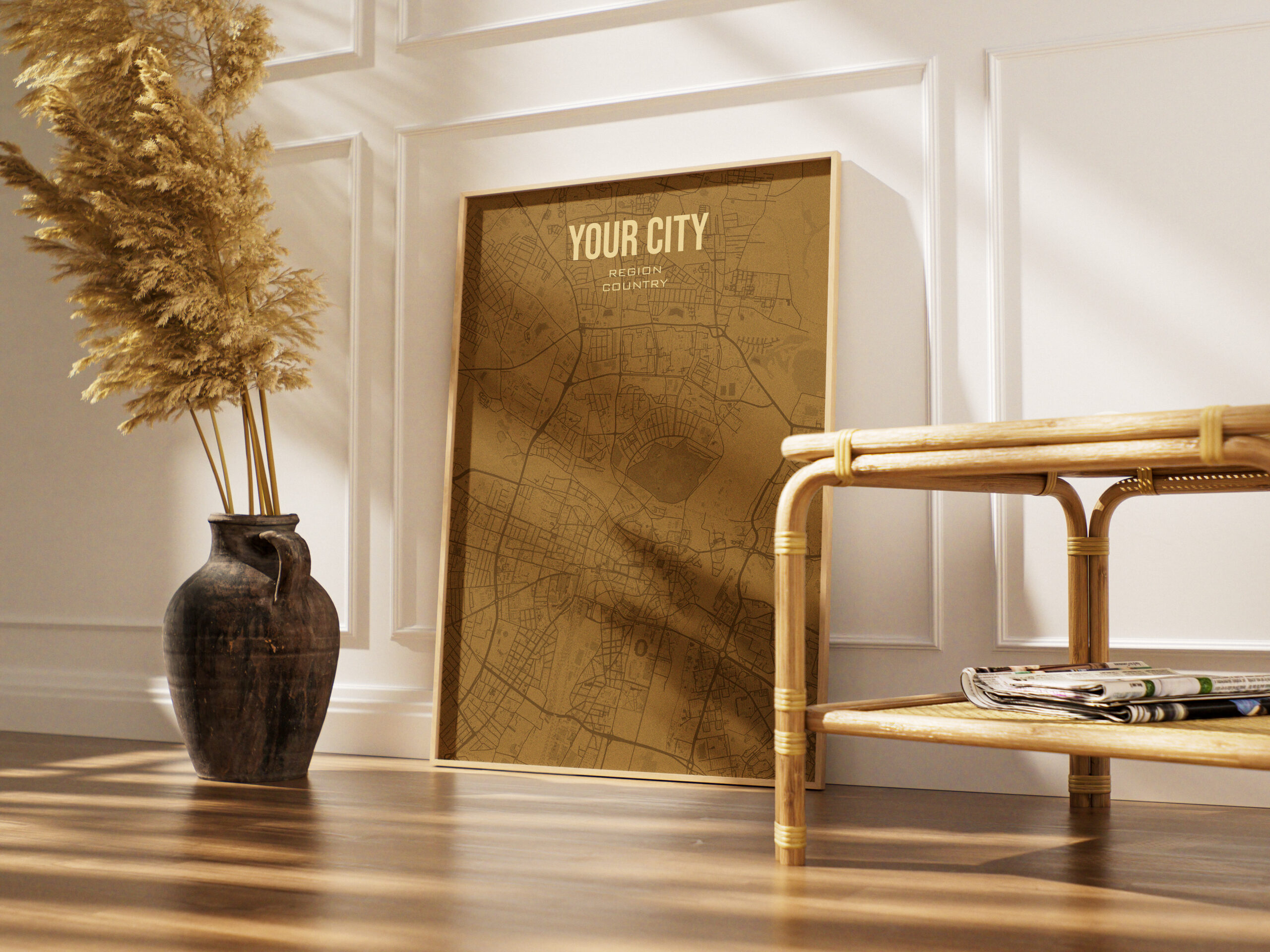 Plakat - Mapa Dowolnego Miasta - Prezent dla podróżnika