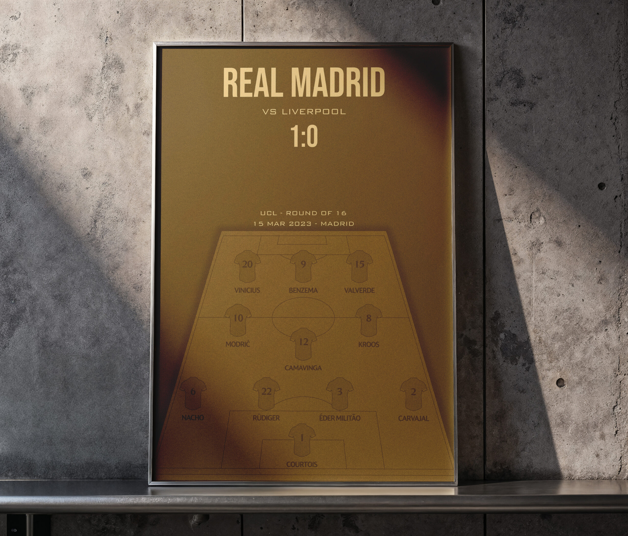 Plakat ulubionego składu drużyny - wyjściowa 11 - pamiątka meczowa