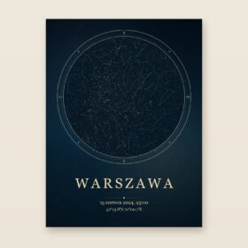 Mapa nieba z Twojej daty - plakat