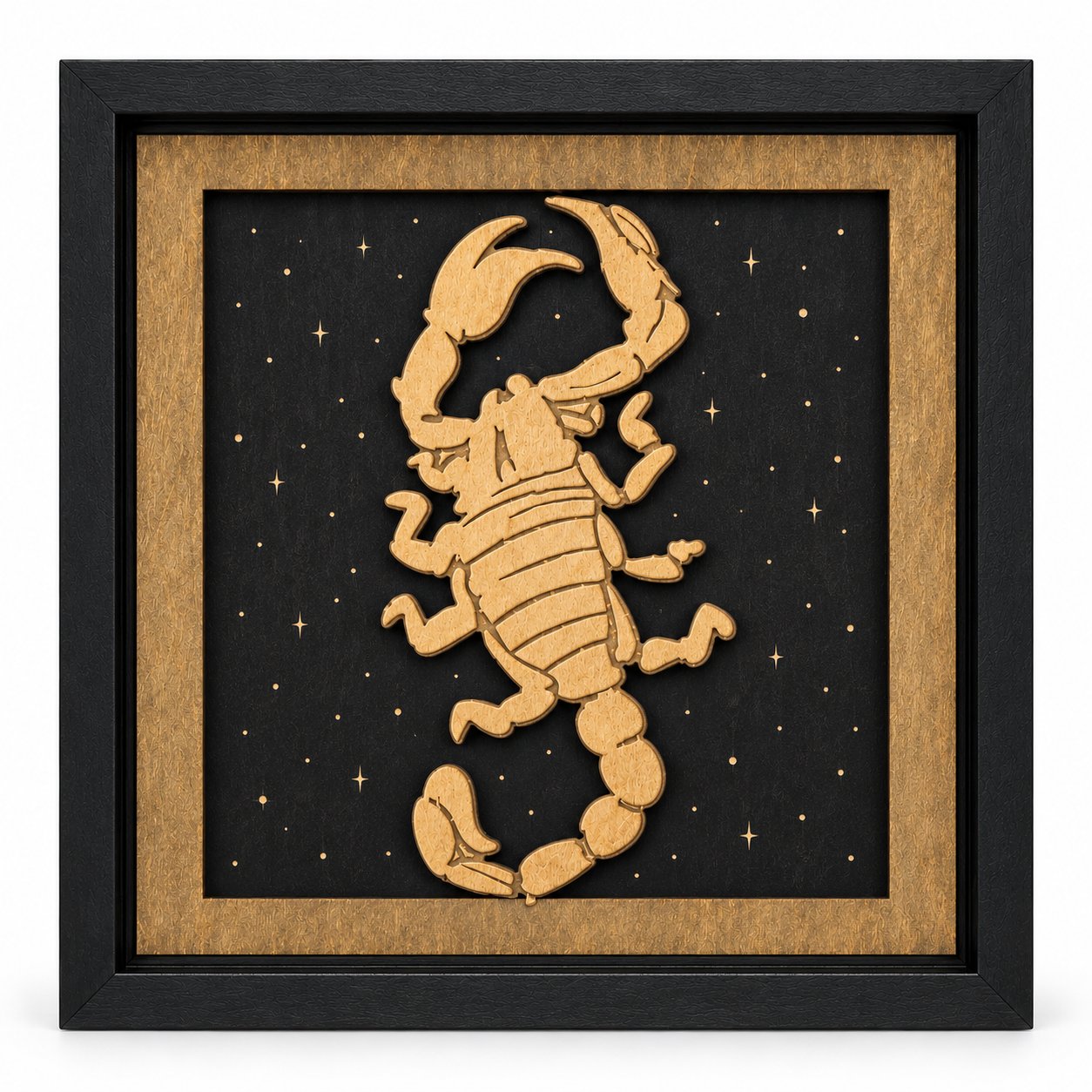 Skorpion - drewniana konstelacja w ramce