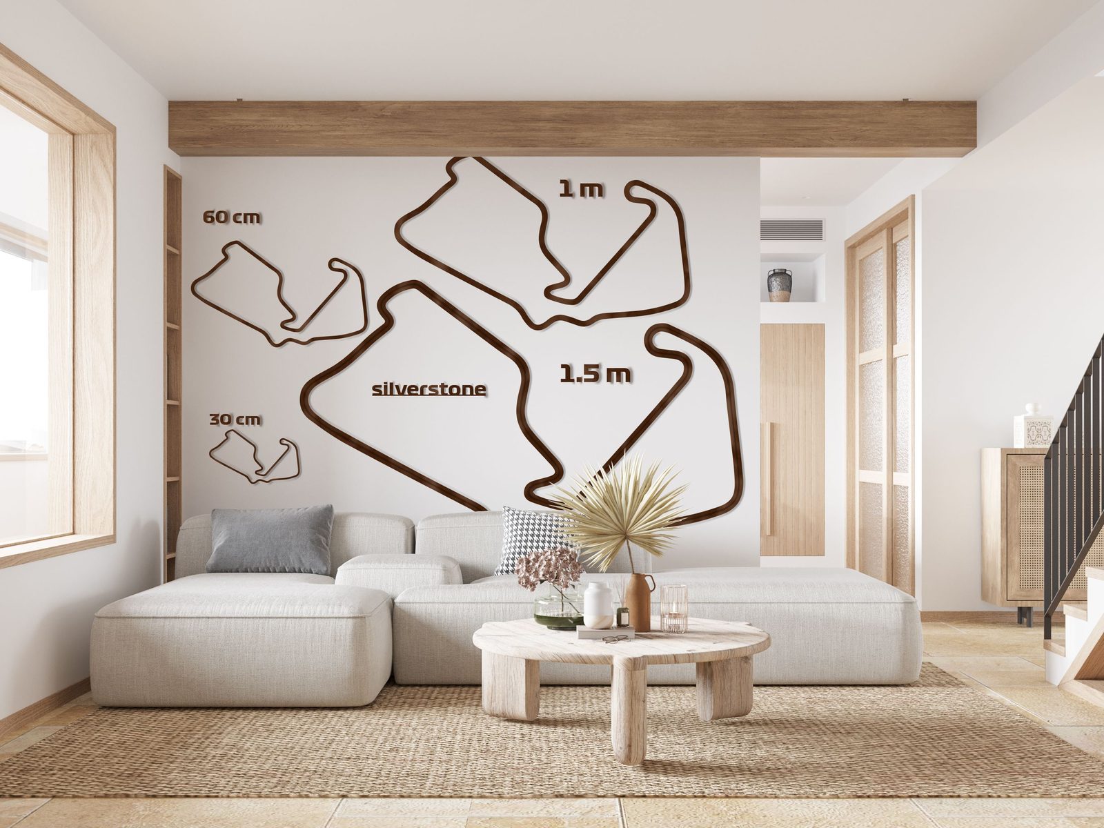 Silverstone - drewniana mapa toru na ścianę