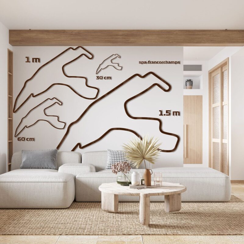 Spa-Francorchamps - drewniana mapa toru w ramce