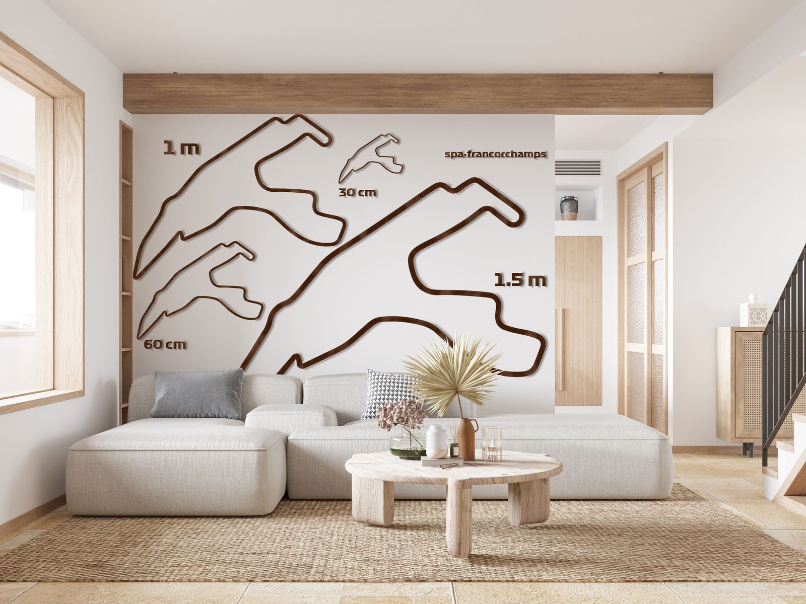 Spa-Francorchamps - drewniana mapa toru na ścianę