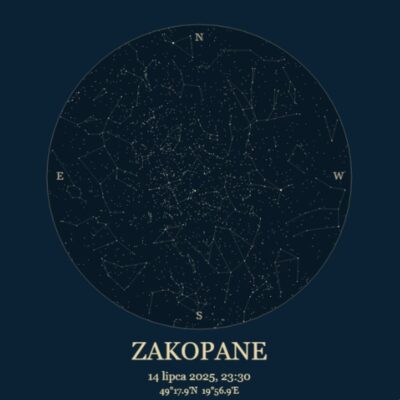 Mapa nieba z daty
