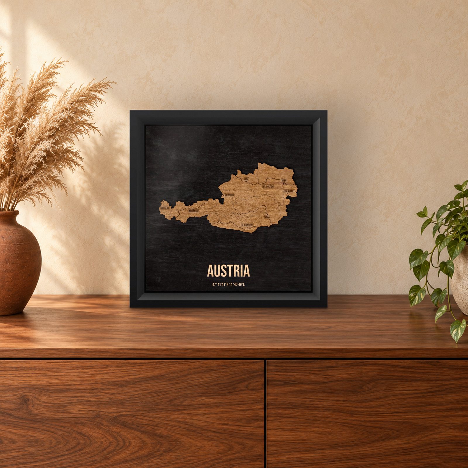 Austria - ramka cieniowa 25 × 25 cm na stoliku