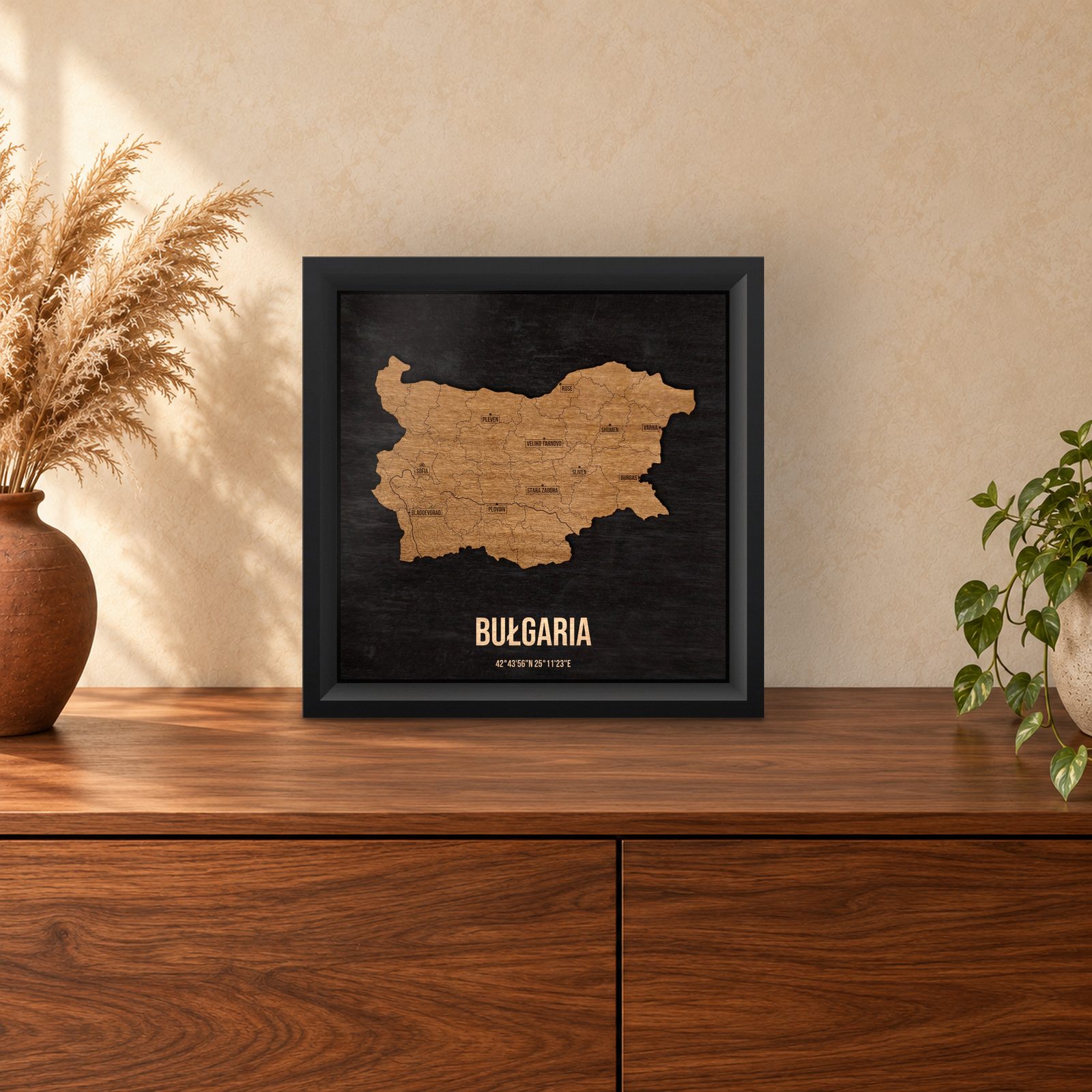 Bułgaria - ramka cieniowa 25 × 25 cm na stoliku