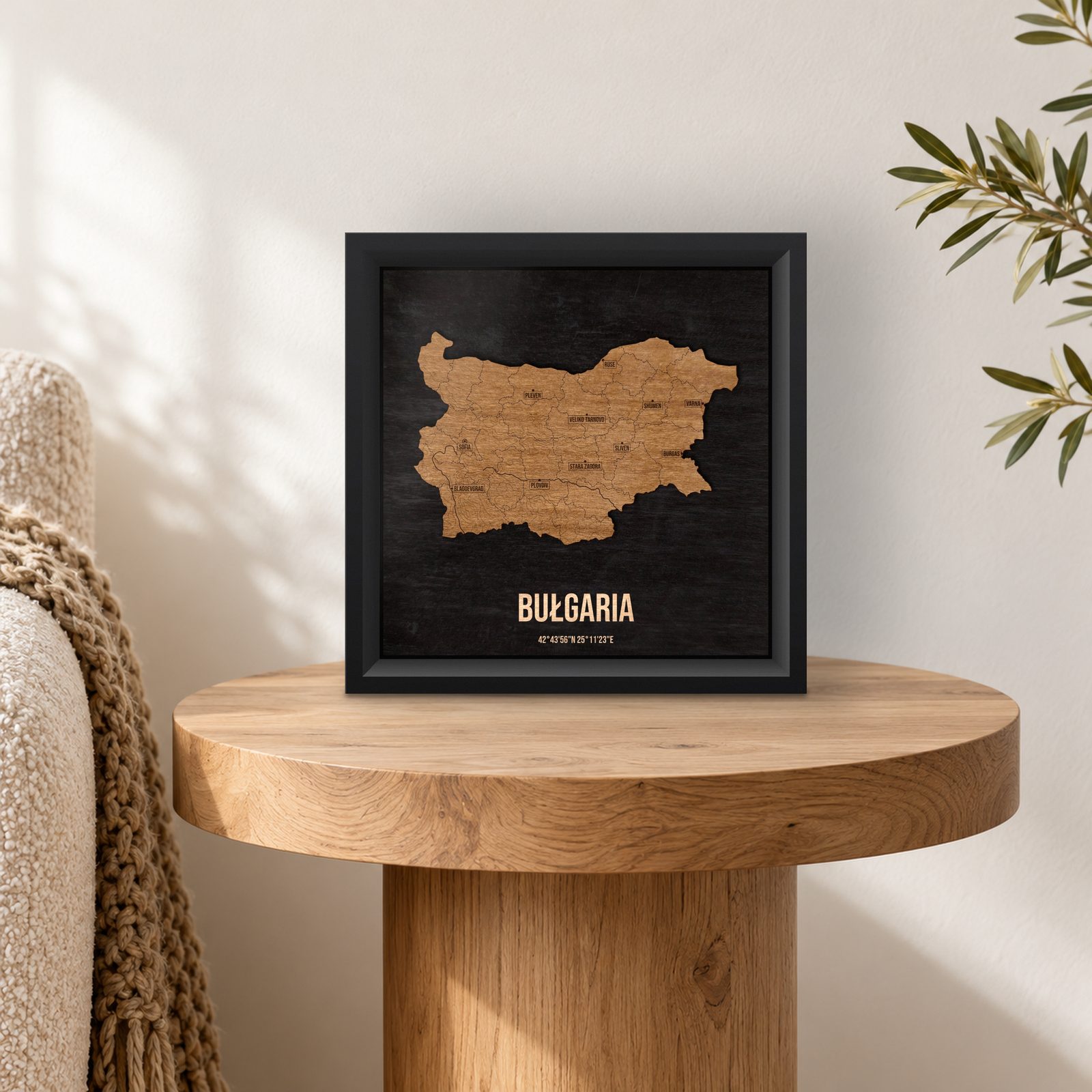 Bułgaria - ramka cieniowa 25 × 25 cm we wnętrzu