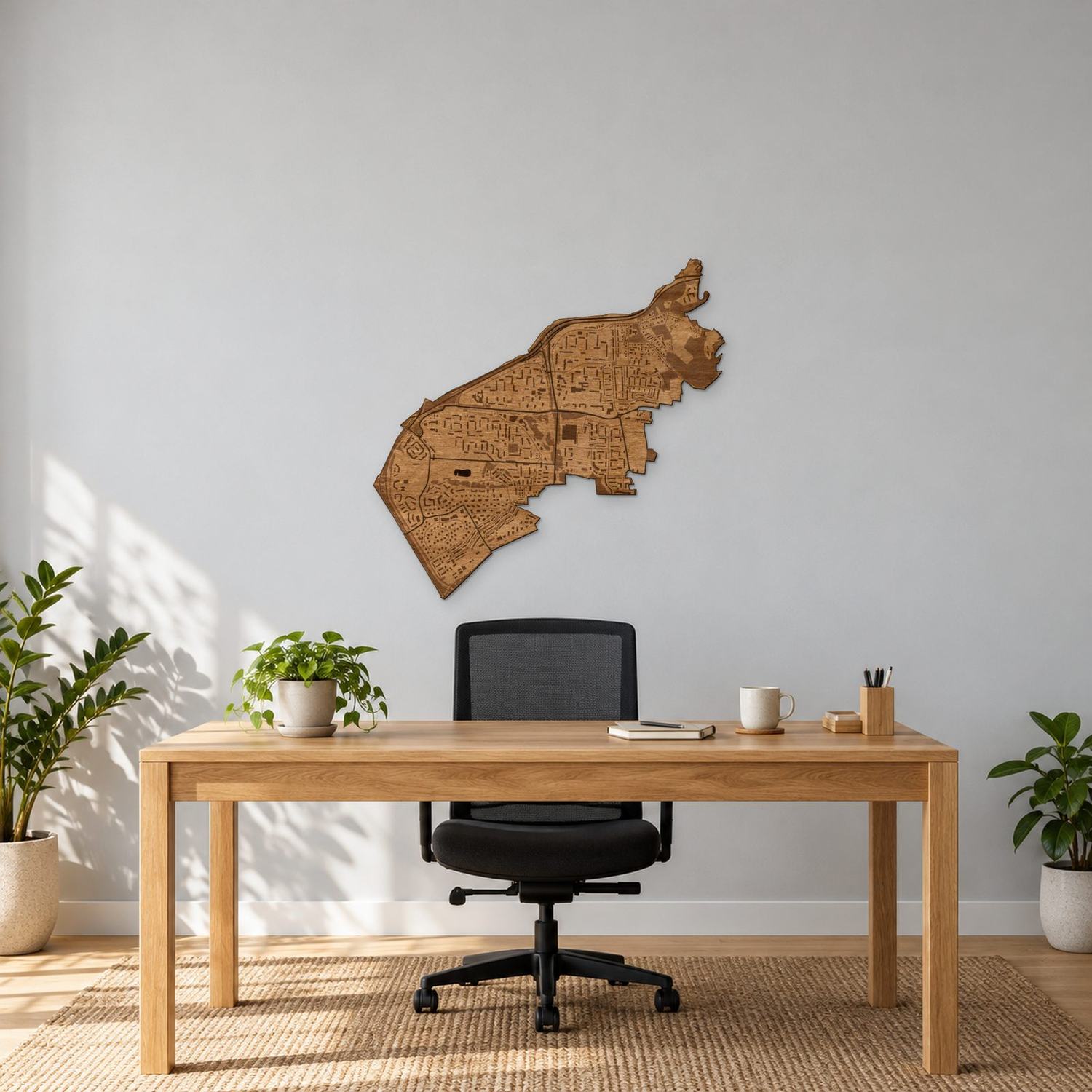 Chełm (Gdańsk) - mapa na ścianę w rozmiarze M (60 cm) we wnętrzu