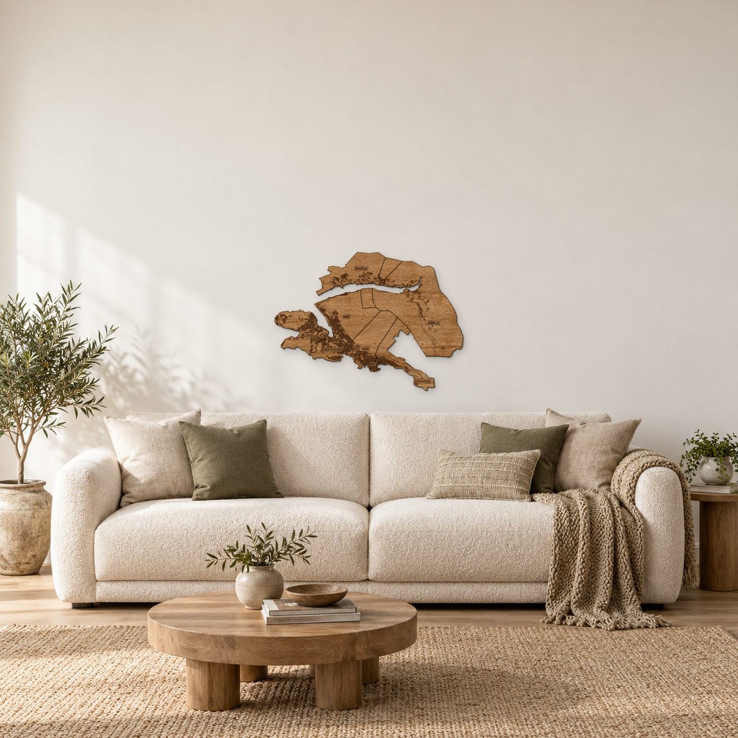 Dubrownik - mapa na ścianę w rozmiarze M (60 cm) we wnętrzu