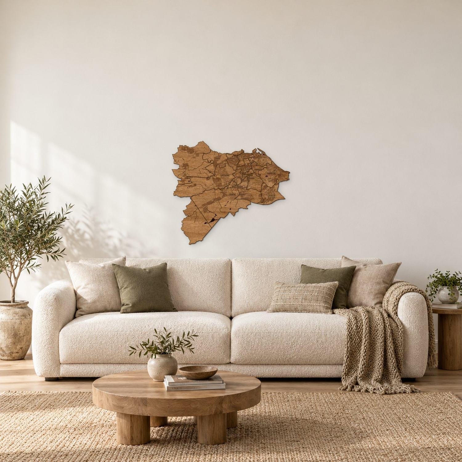 Edynburg - mapa na ścianę w rozmiarze M (60 cm) we wnętrzu