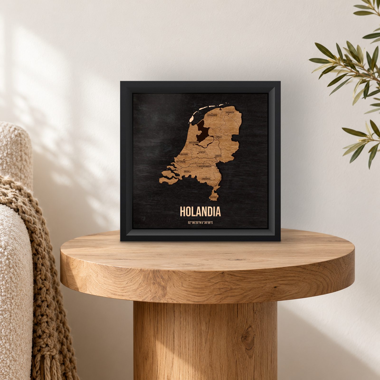 Holandia - ramka cieniowa 25 × 25 cm we wnętrzu