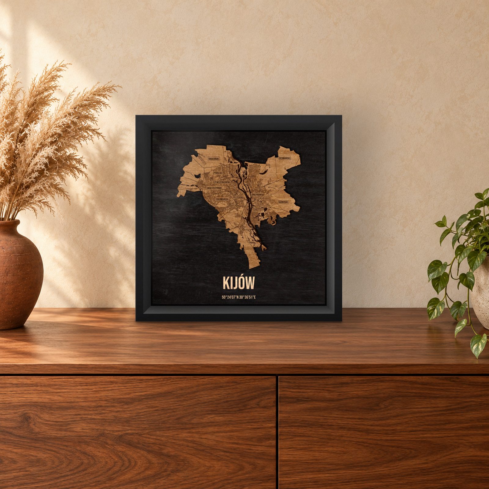 Kijów - ramka cieniowa 25 × 25 cm we wnętrzu