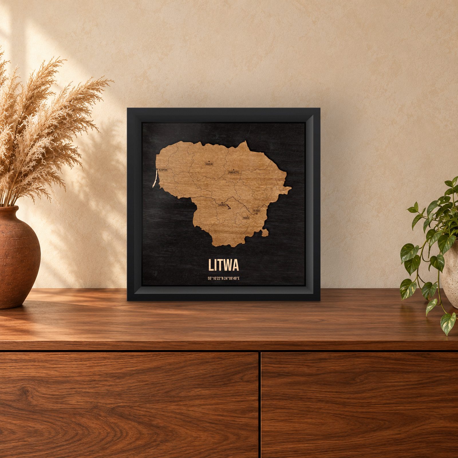 Litwa - ramka cieniowa 25 × 25 cm na stoliku