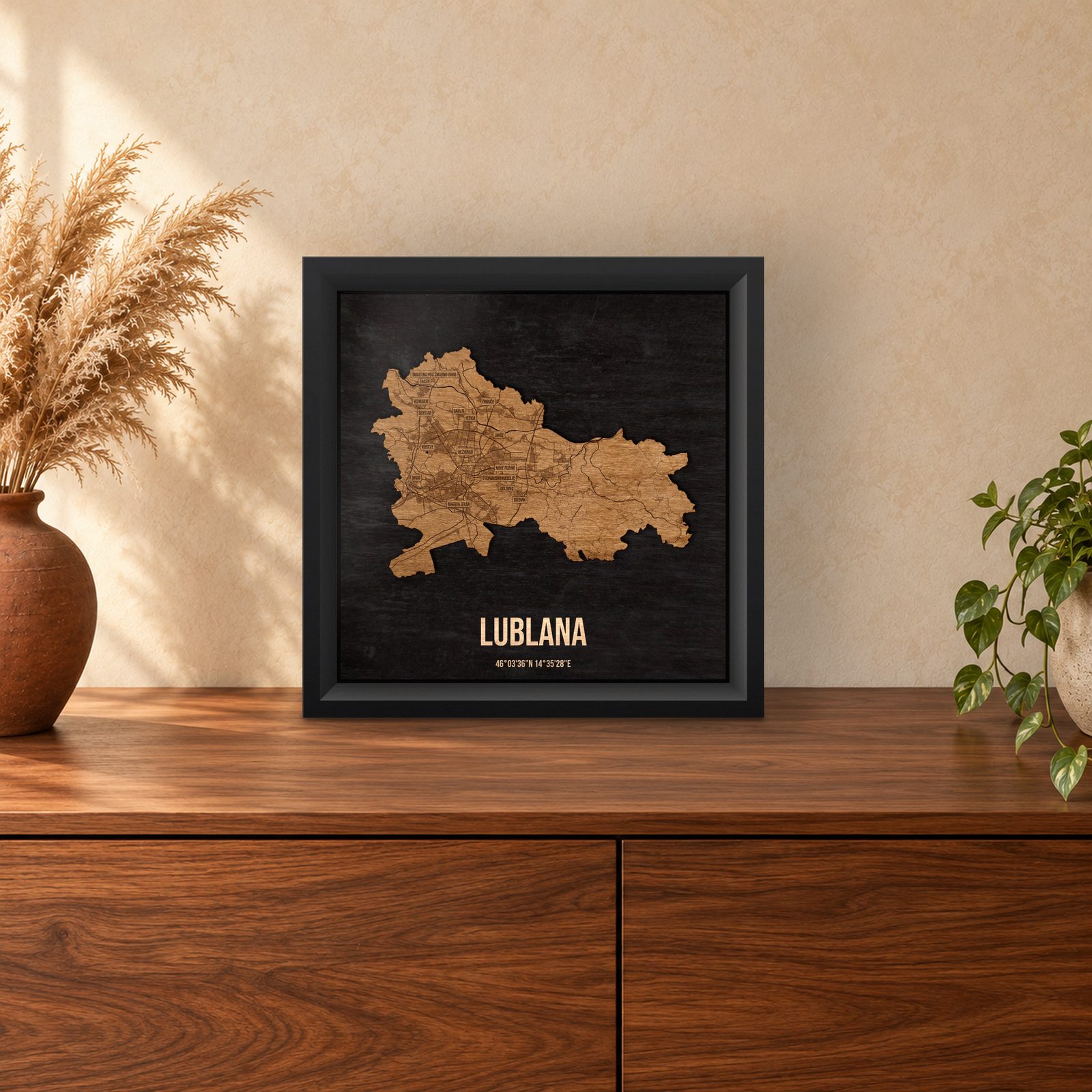 Lublana - ramka cieniowa 25 × 25 cm we wnętrzu