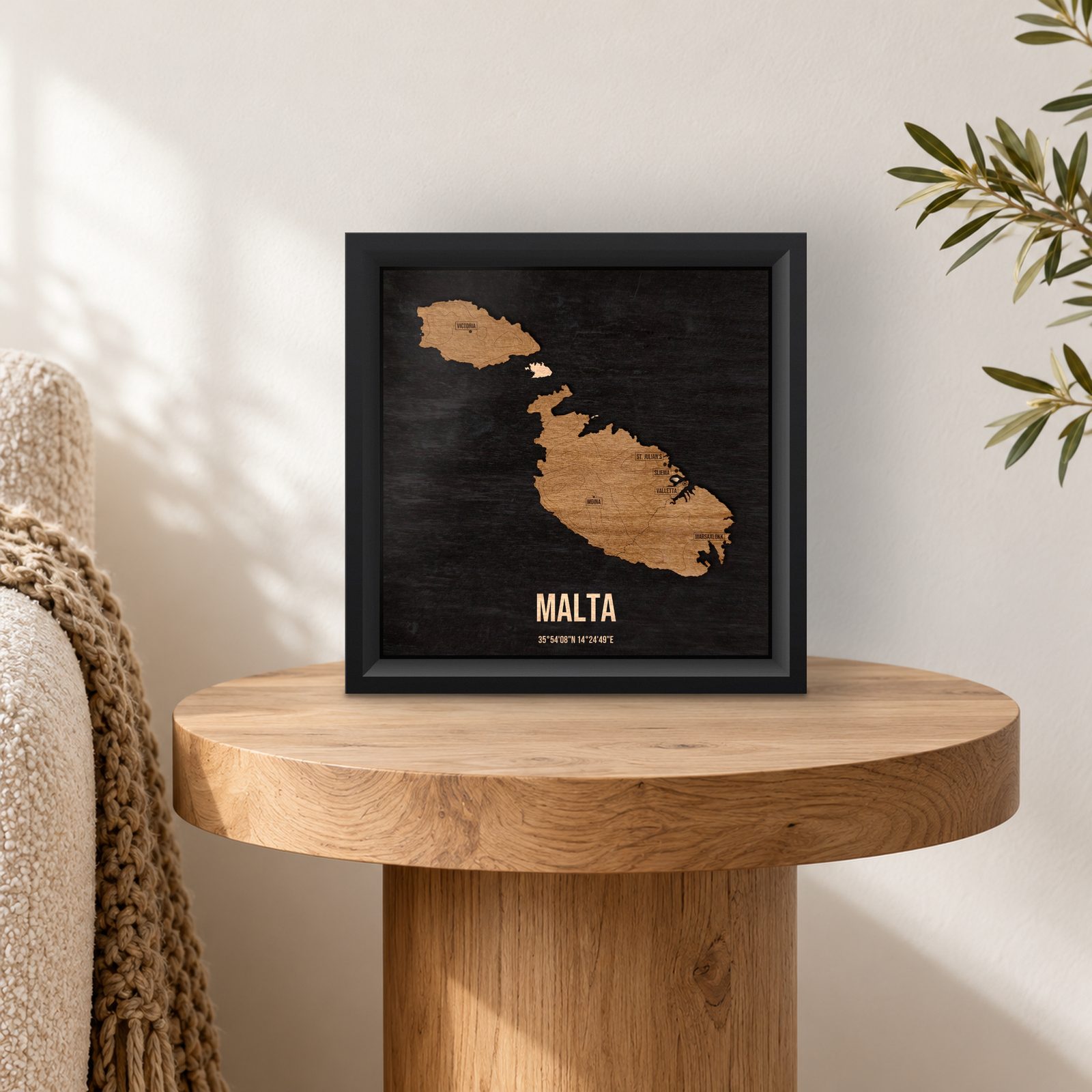 Malta - ramka cieniowa 25 × 25 cm we wnętrzu