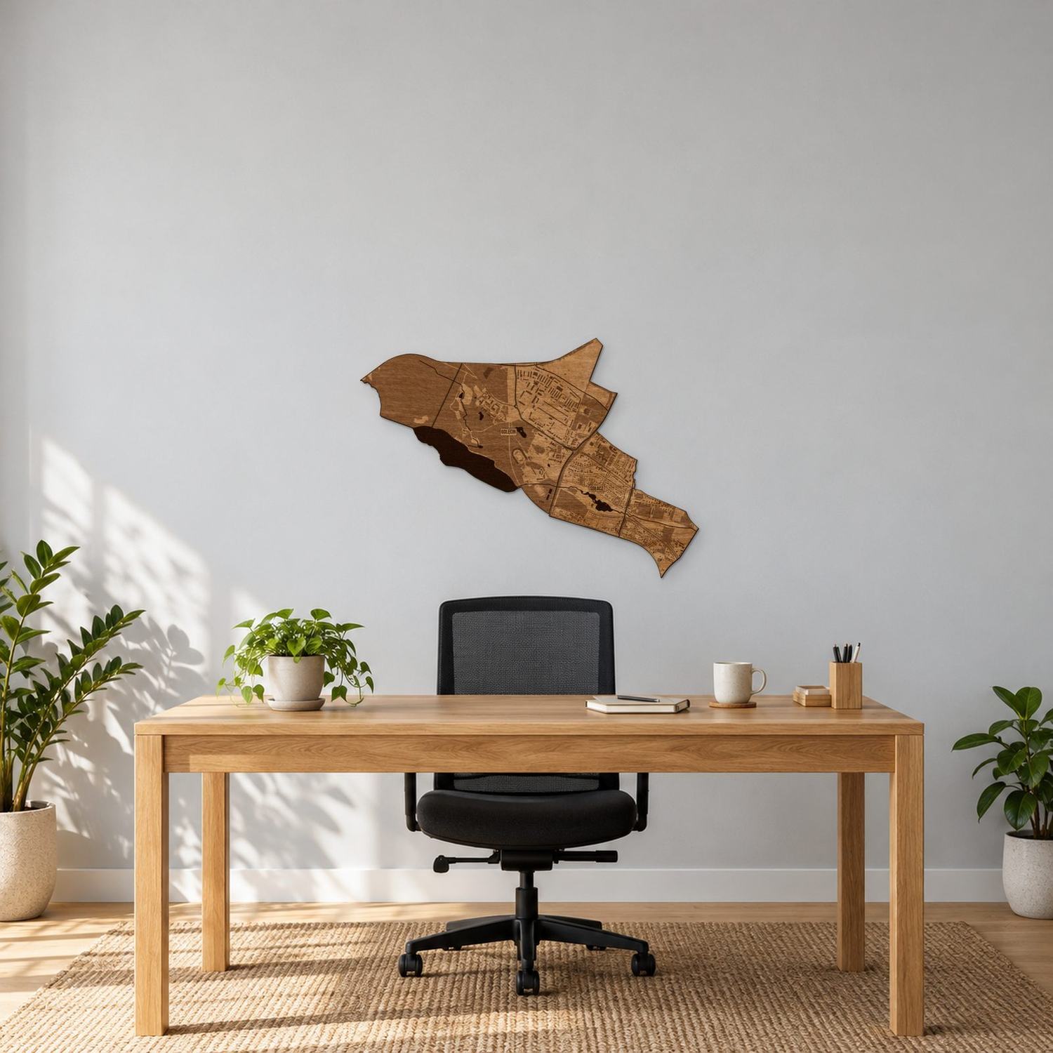 Sołacz (Poznań) - mapa na ścianę w rozmiarze M (60 cm) we wnętrzu
