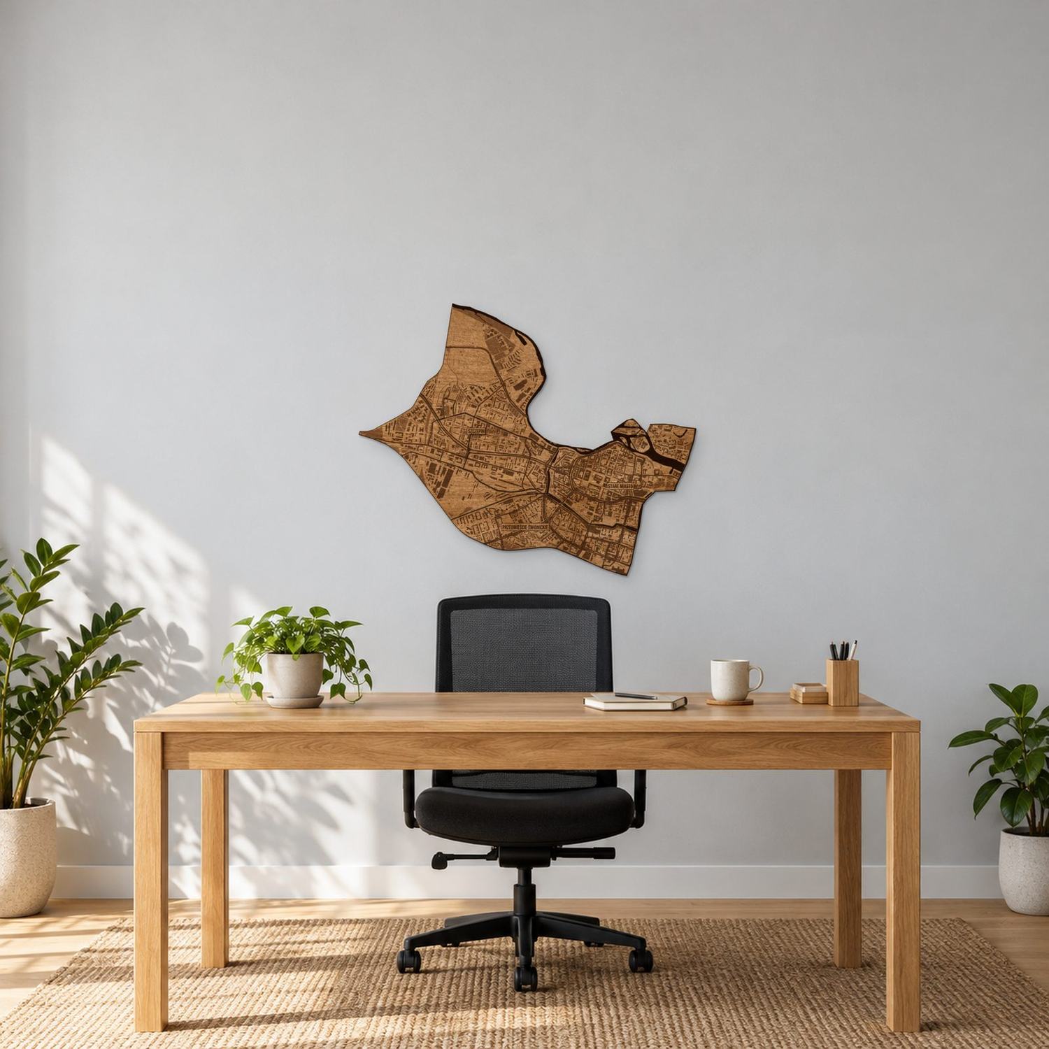 Stare Miasto (Wrocław) - mapa na ścianę w rozmiarze M (60 cm) we wnętrzu
