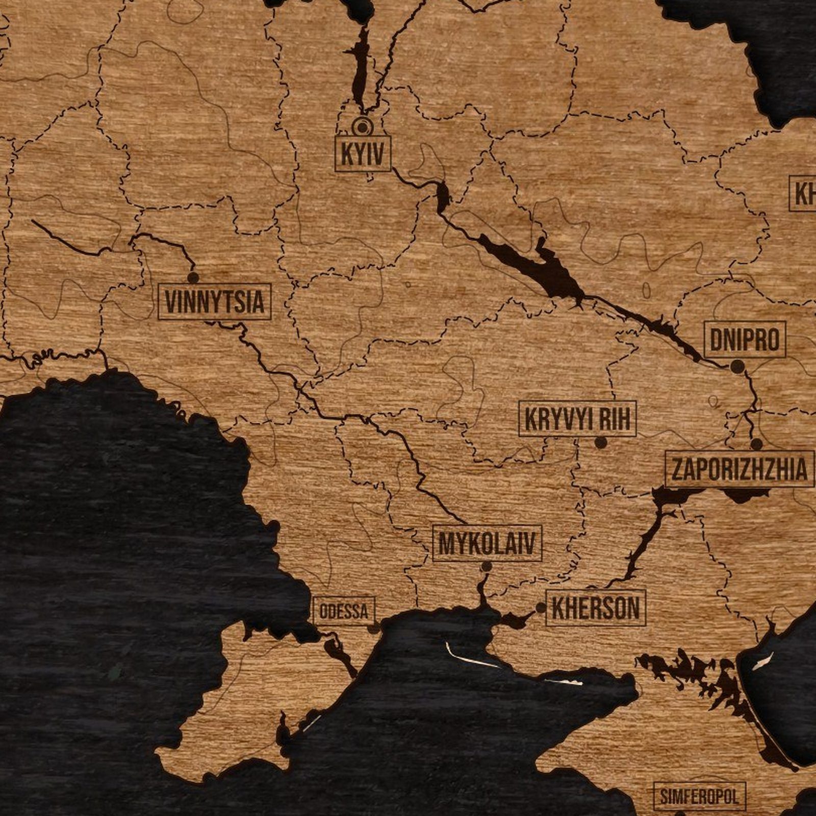 Ukraina - zbliżenie na grawer w ramce