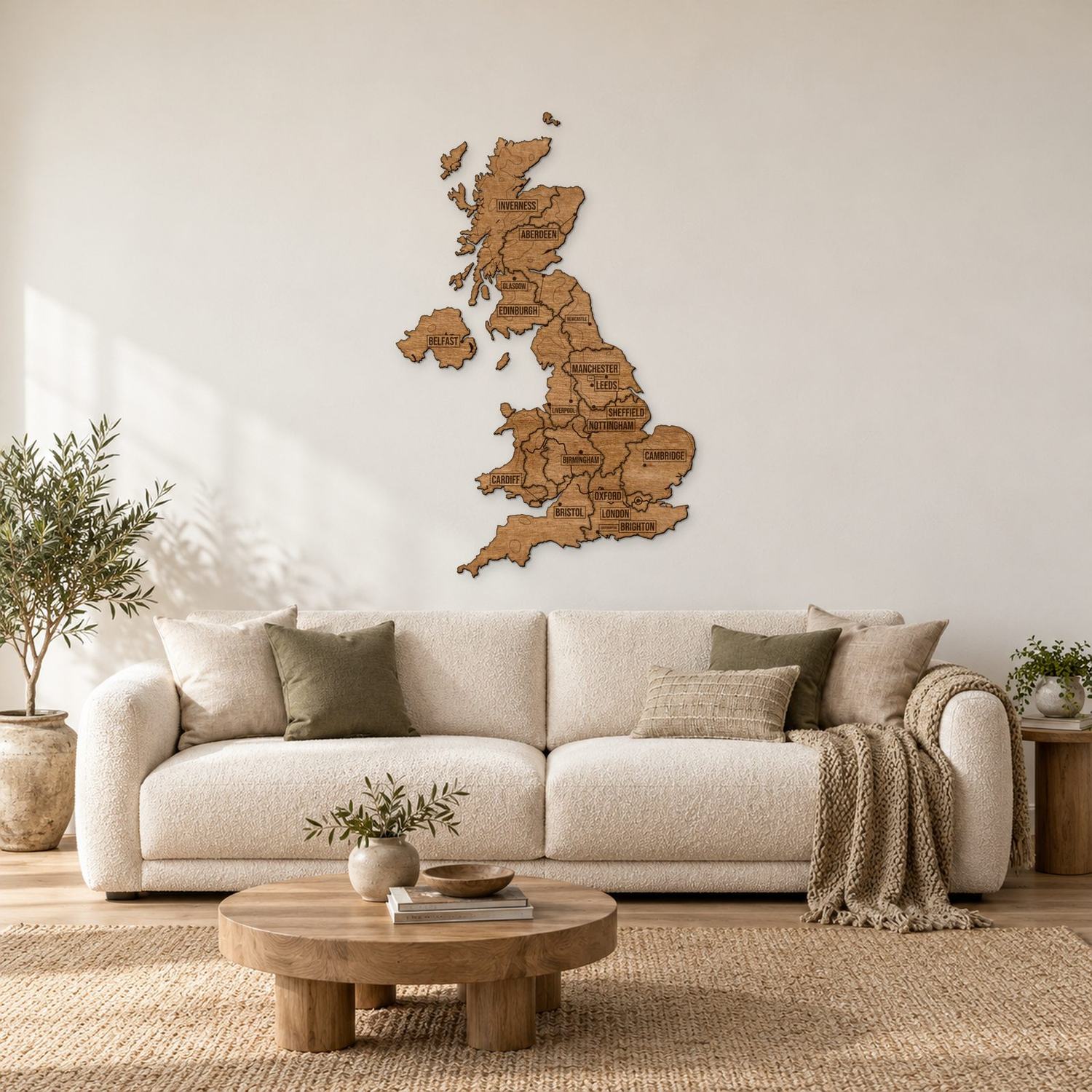 Wielka Brytania - mapa na ścianę w rozmiarze L (100 cm) nad komodą