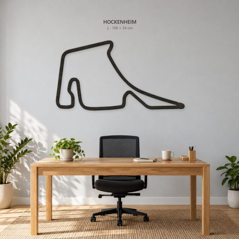 Hockenheim - drewniana mapa toru na ścianę