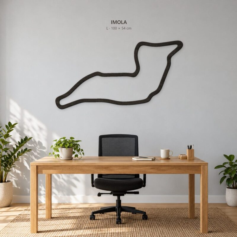 Imola - drewniana mapa toru na ścianę