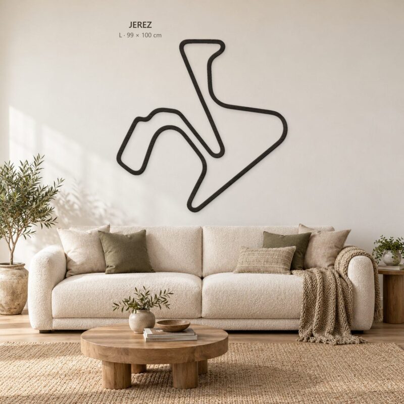 Jerez - drewniana mapa toru na ścianę