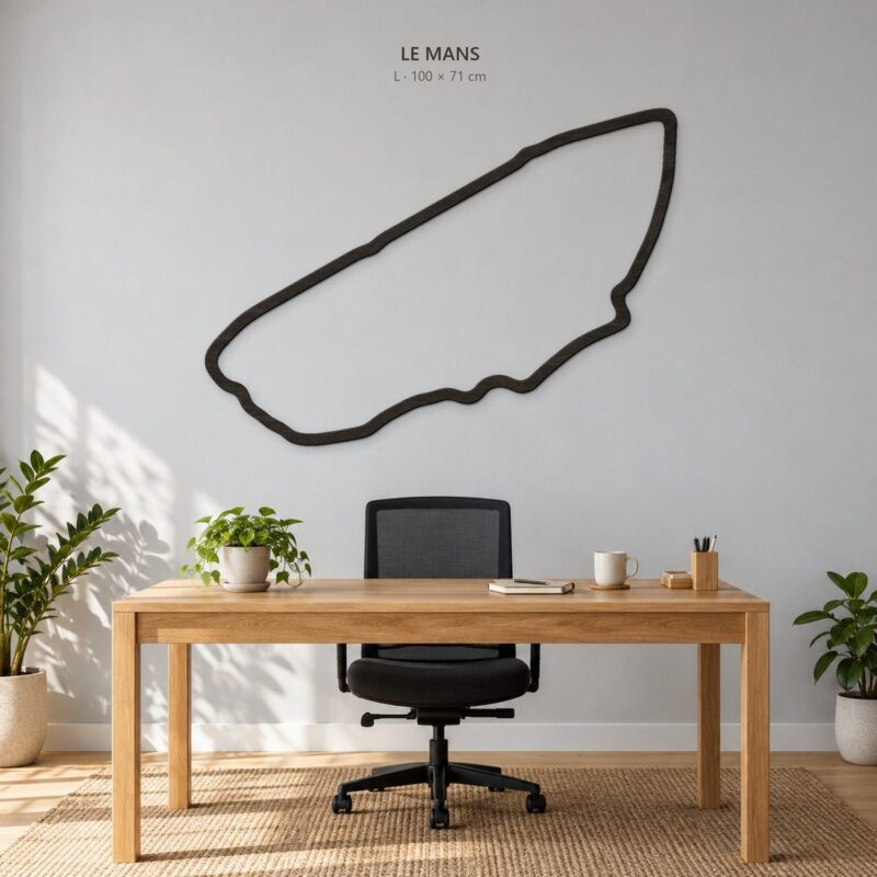 Le Mans - drewniana mapa toru na ścianę
