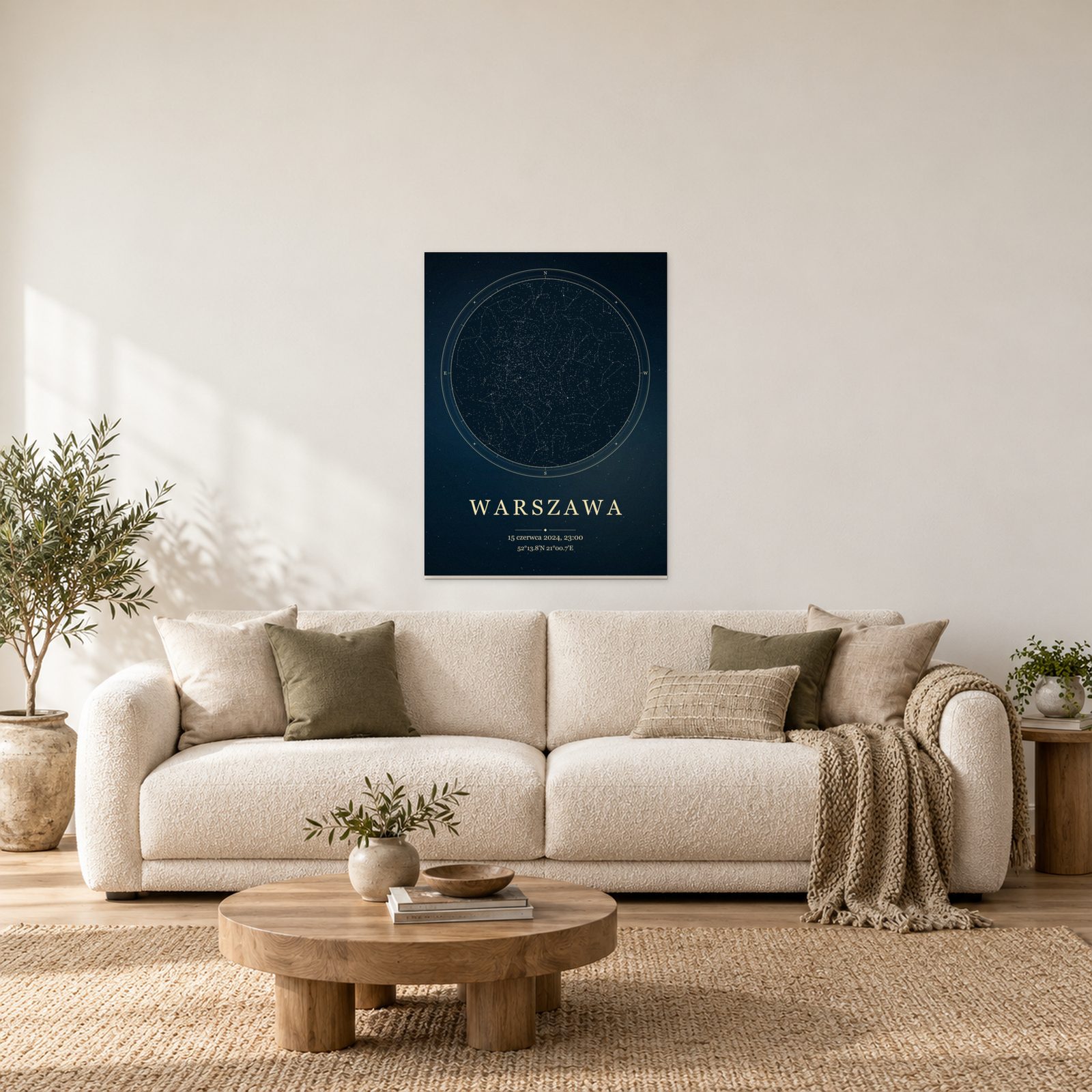 Mapa nieba z Twojej daty - plakat