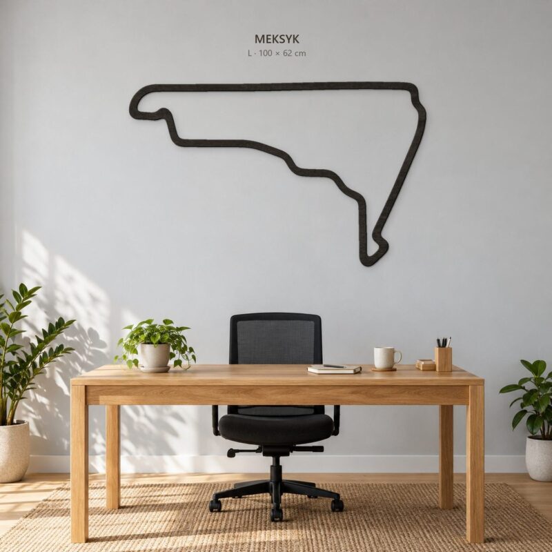 Meksyk - drewniana mapa toru na ścianę