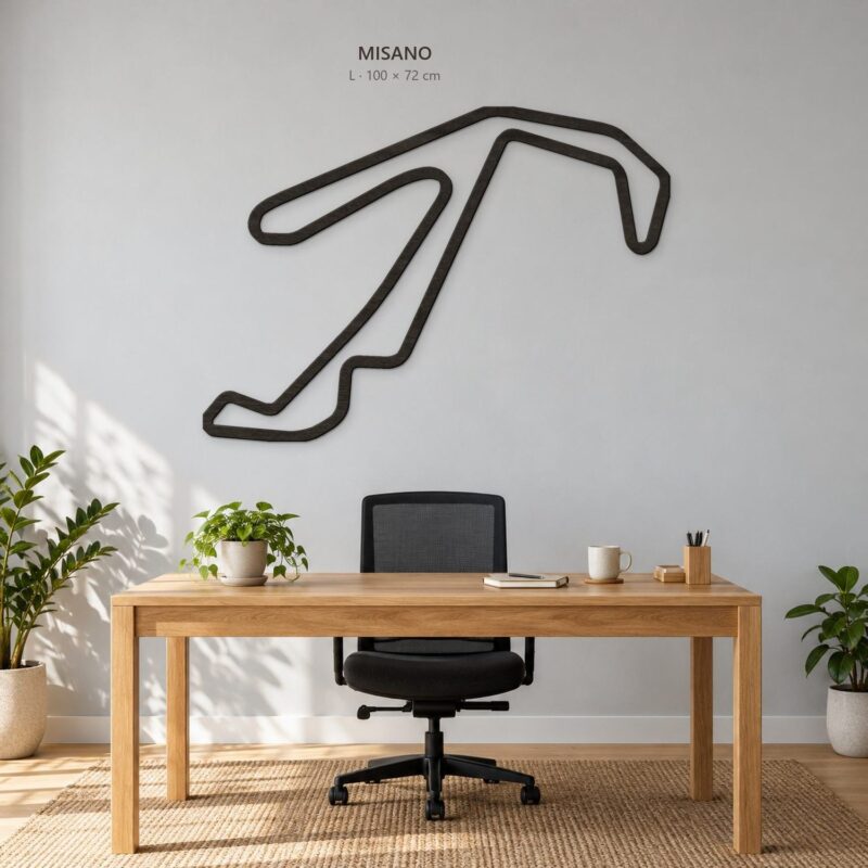 Misano - drewniana mapa toru na ścianę