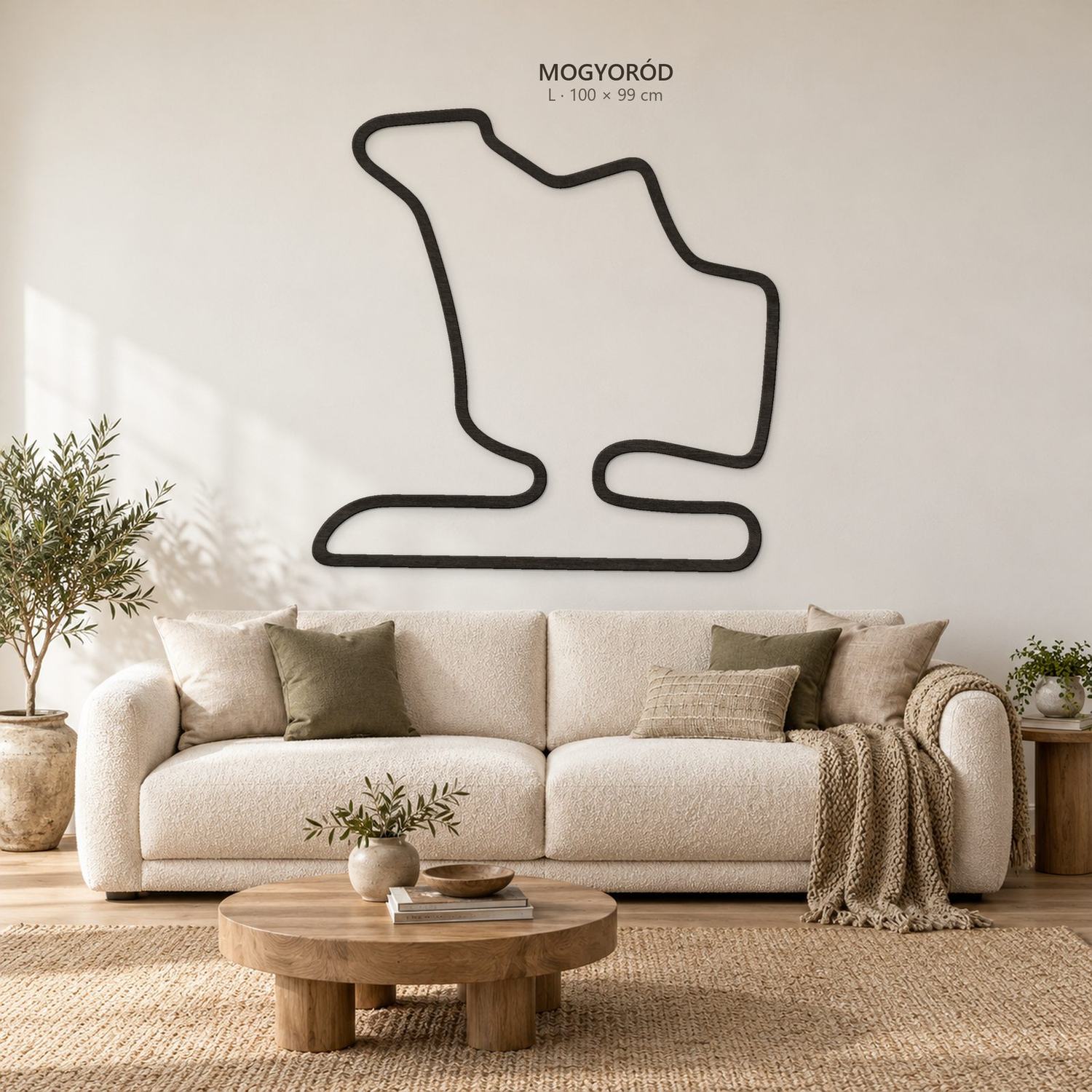 Tor Mogyoród na ścianę, rozmiar L (100 cm), kolor głęboka czerń