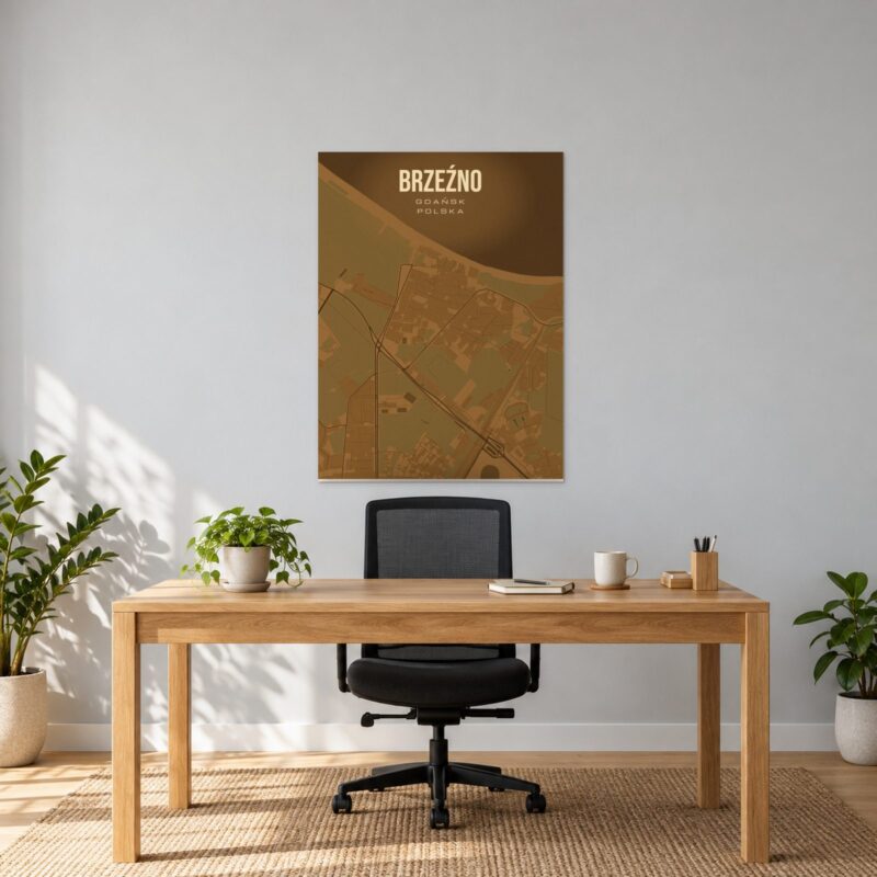 Brzeźno (Gdańsk) - plakat z mapą dzielnicy