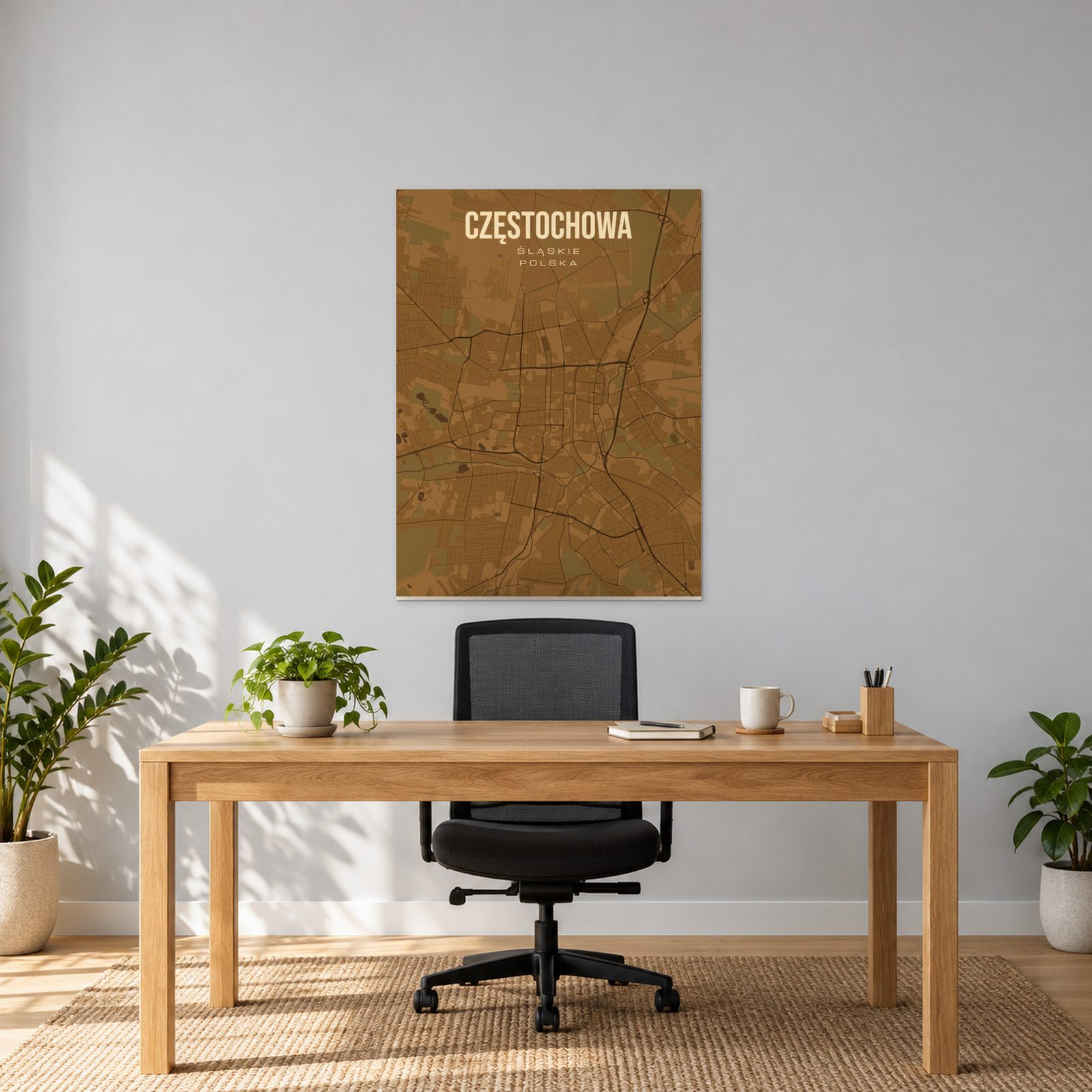 Częstochowa - plakat na ścianie w gabinecie