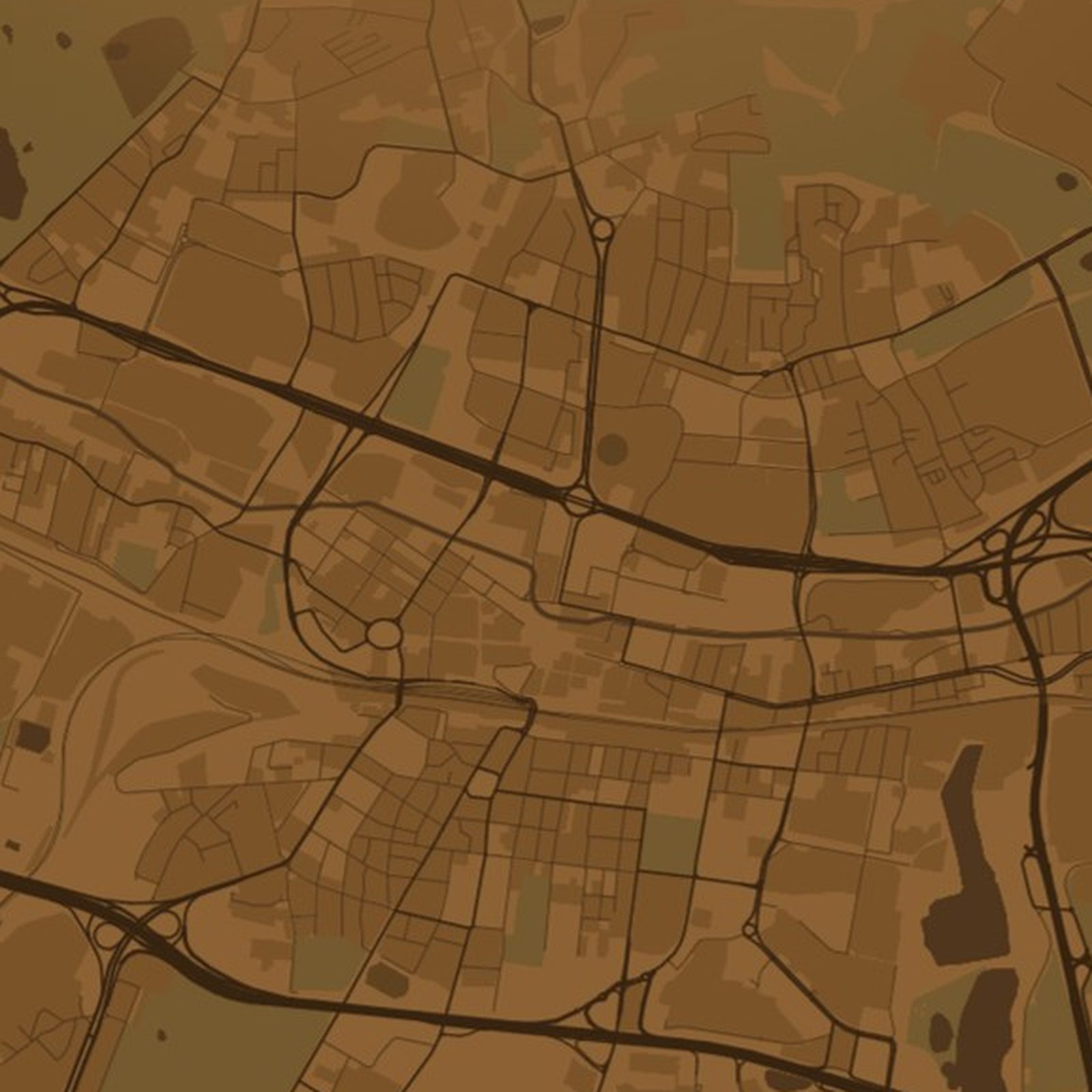 Katowice - zbliżenie na druk plakatu