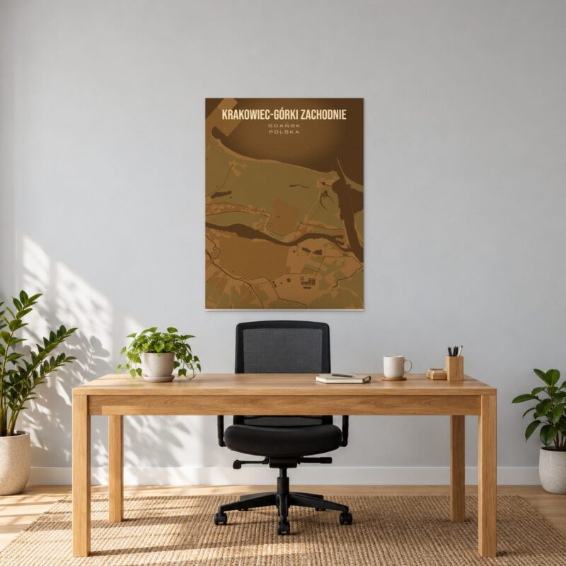 Krakowiec-Górki Zachodnie (Gdańsk) - plakat z mapą dzielnicy