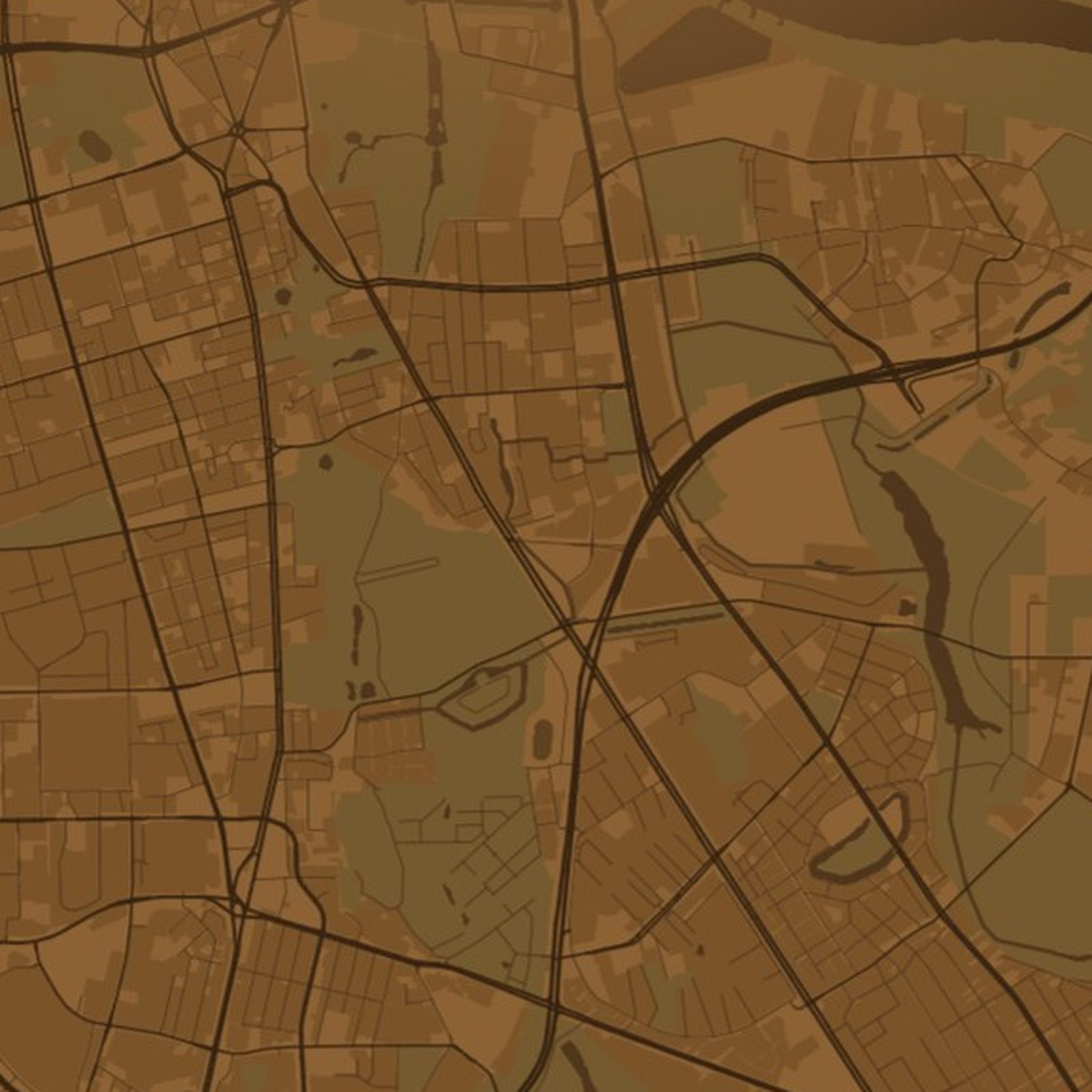 Mokotów (Warszawa) - zbliżenie na druk plakatu