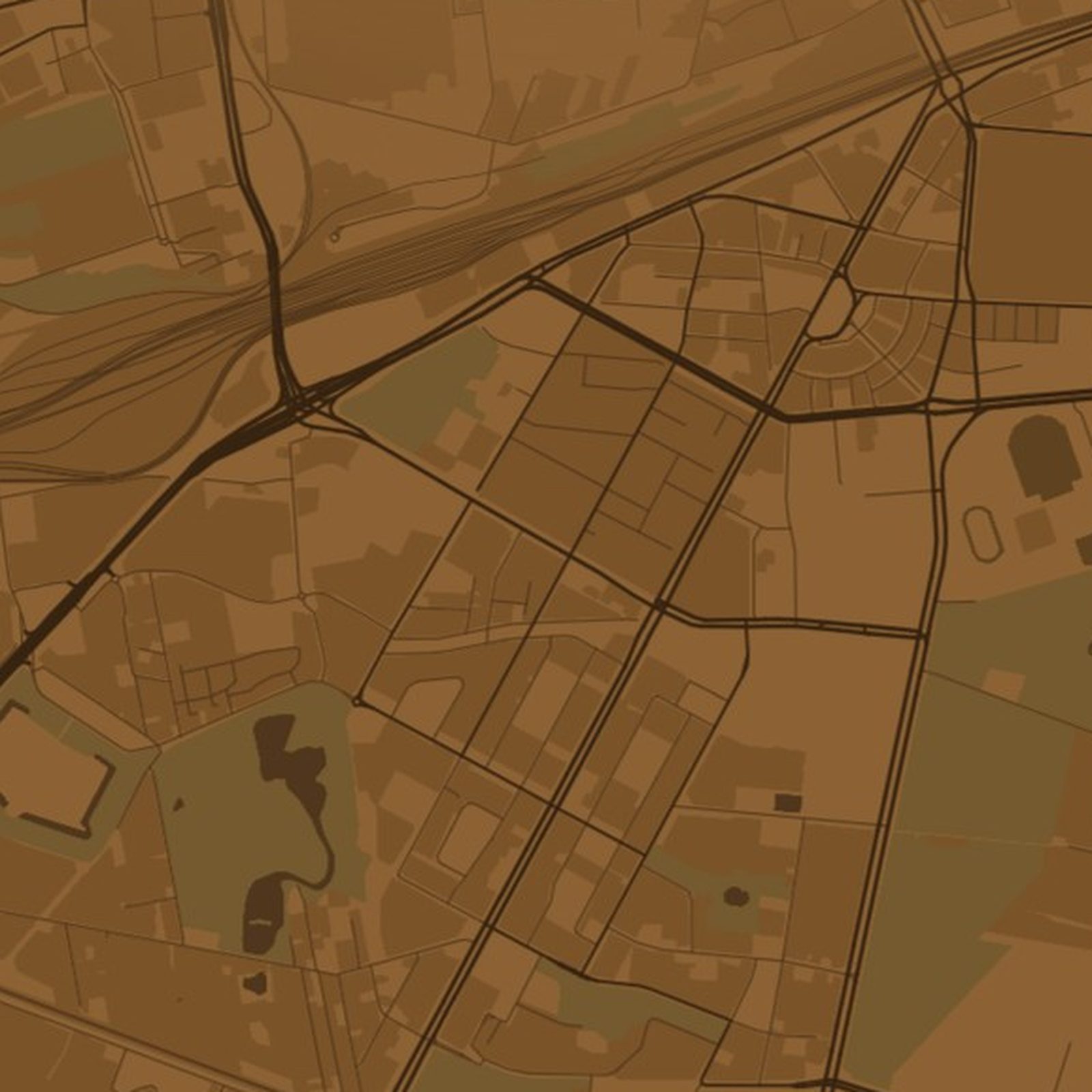 Ochota (Warszawa) - zbliżenie na druk plakatu