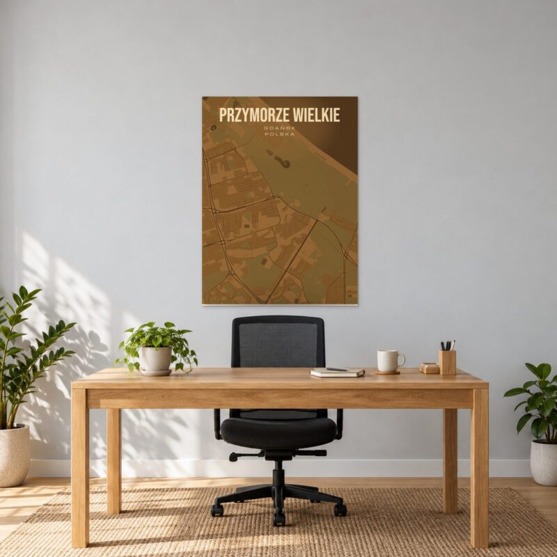 Przymorze Wielkie (Gdańsk) - plakat z mapą dzielnicy