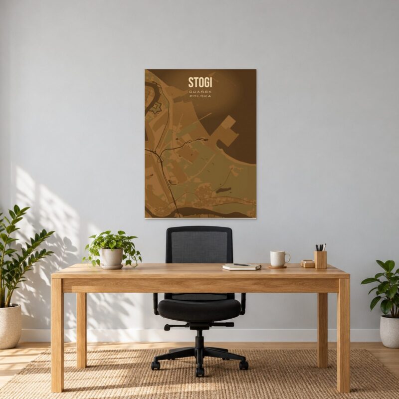 Stogi (Gdańsk) - plakat z mapą dzielnicy