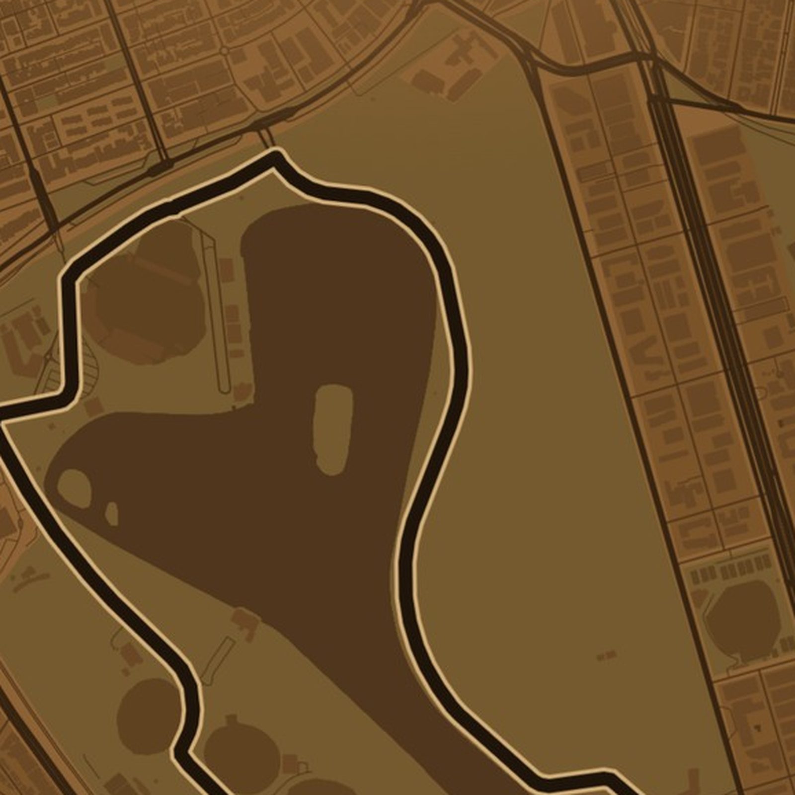Albert Park - zbliżenie na druk plakatu