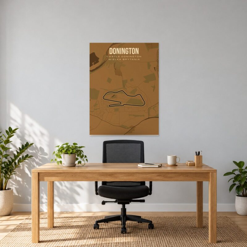 Donington - plakat z mapą toru